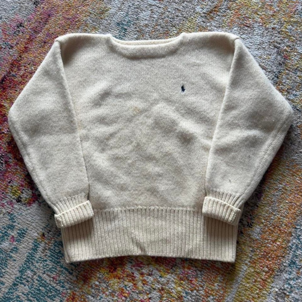 Ralph Lauren cream wool sweater Size L